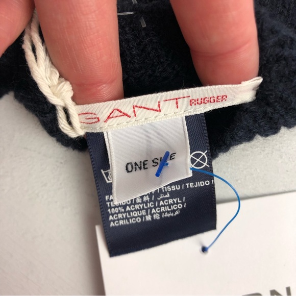 Gant Rugger Fingerless Gloves - Navy Blue - Picture 5 of 6